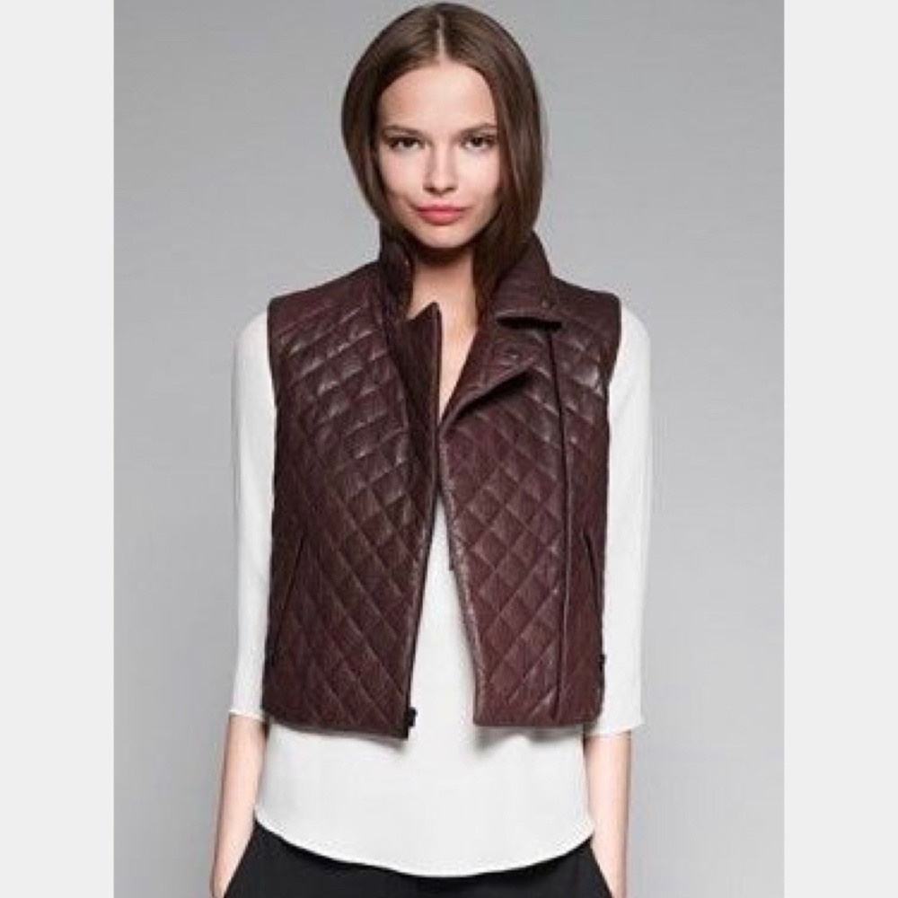 NEW WITH TAGS Theory leather vest